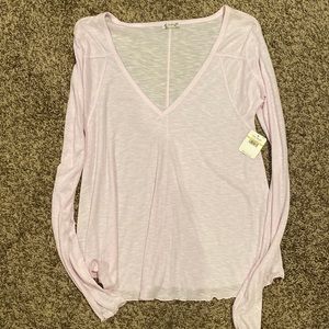 Free people lavender pink long sleeve